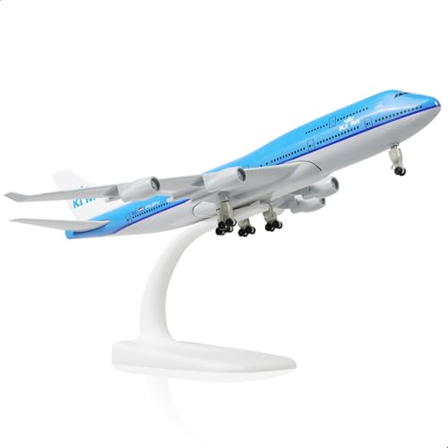 QIYUMOKE Boeing 747 1/300 Flugzeugmodell aus Druckgussmetall mit Ständer, Legierungsdisplay, Sammlermodellbausatz für Luftfahrtbegeisterte, Geschenk von QIYUMOKE