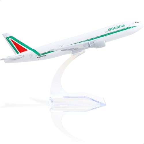 QIYUMOKE Modello di Aereo in Metallo Pressofuso Alitalia 777 in Scala 1/400. Modello Boeing 777 Con Supporto. Set di Modelli da Collezione in Lega di Aeroplani può Essere Utilizzato Come Regalo. QIYUMOKE Modello di Aereo in Metallo Pressofuso Alitalia 777 in Scala 1/400. Modello Boeing 777 Con Supporto. Set di Modelli da Collezione in Lega di Aeroplani può Essere Utilizzato Come Regalo. von QIYUMOKE