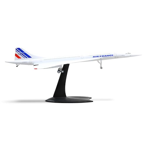QIYUMOKE Concorde-Flugzeug im Maßstab 1:200, Druckguss-Metall, Air France Edition, ideales Sammlerstück und Geschenk für Luftfahrt-Enthusiasten von QIYUMOKE
