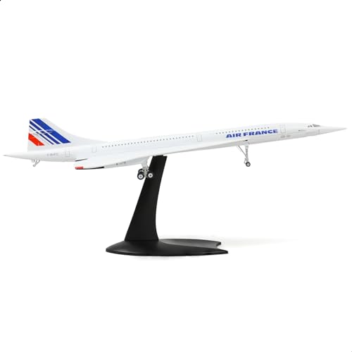 QIYUMOKE Concorde-Flugzeug im Maßstab 1:200, Druckguss-Metall, Air France Edition, ideales Sammlerstück und Geschenk für Luftfahrt-Enthusiasten QIYUMOKE Concorde-Flugzeug im Maßstab 1:200, Druckguss-Metall, Air France Edition, ideales Sammlerstück und Geschenk für Luftfahrt-Enthusiasten von QIYUMOKE
