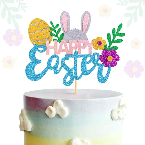 Tortendeko Ostern, Kuchen deko Ostern, Ostern Muffin Deko, Osterkuchen Deko, Cake Topper Ostern, Tortendeko Hase, Osterdekorationen für Geburtstage, Babypartys, Osterpartys (C) von QIZHIQIAMY