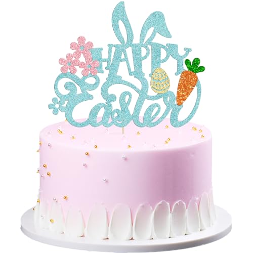 Tortendeko Ostern, Kuchen deko Ostern, Ostern Muffin Deko, Osterkuchen Deko, Cake Topper Ostern, Tortendeko Hase, Osterdekorationen für Geburtstage, Babypartys, Osterpartys (D) von QIZHIQIAMY