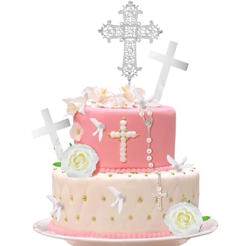 Tortenstecker Kommunion, 12 PCS Taufe Tortendeko, Taufe Cake Topper, Kuchen Deko Taufe, Cake Topper Kommunion, Cake Topper Firmung, Thema Kuchendekorationen, Taufdekoration für Jungen und Mädchen Tortenstecker Kommunion, 12 PCS Taufe Tortendeko, Taufe Cake Topper, Kuchen Deko Taufe, Cake Topper Kommunion, Cake Topper Firmung, Thema Kuchendekorationen, Taufdekoration für Jungen und Mädchen von QIZHIQIAMY