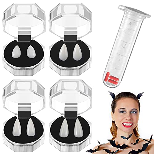Vampir Zähne 4 Stücke Vampirzähne Vampierzähne Zum Aufstecken Vampire Gefälschte Zahnersatz Fangs Kit Fangzähne Falsche Teeth Fake Prothesen Halloween Für Kinder Und Erwachsene Halloween Party Cosplay Vampir Zähne 4 Stücke Vampirzähne Vampierzähne Zum Aufstecken Vampire Gefälschte Zahnersatz Fangs Kit Fangzähne Falsche Teeth Fake Prothesen Halloween Für Kinder Und Erwachsene Halloween Party Cosplay von QJFHURB