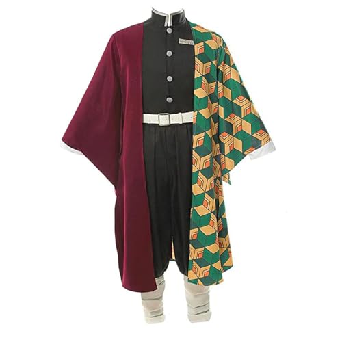 QJIRZB Cosplay Kostüm Halloween Weihnachten Party Uniformen Komplettes Set Tomioka Giyuu Anime Cosplay Outfit Kostüm (Tomioka Giyuu Cosplay, 120) von QJIRZB