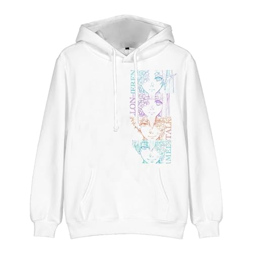 QJIRZB Frieren: Beyond Journey's End Anime Hoodie Frieren Stark Himmel Kapuzen-Sweatshirt Fern Casual Langarm Hoodies 3D-Druck Pullover (Type4, M) von QJIRZB