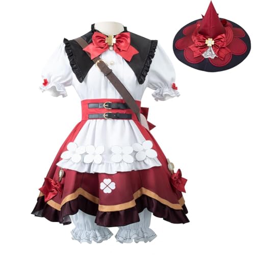 QJIRZB Lynette Cosplay-Kostüm, Anime Lynette Rollenspieluniform Set Halloween Karneval Party Dress Up Anzug für Mädchen und Damen (Klee, XXL) von QJIRZB