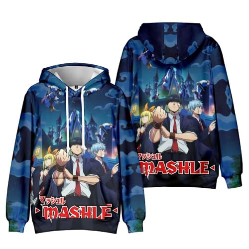QJIRZB Mashle: Magic and Muscles Anime Hoodie Mash Burnedead/Lemon Irvine Kapuzen-Sweatshirt Langarm Hoodies Pullover Manga Geschenke (Typ 1, 160) von QJIRZB