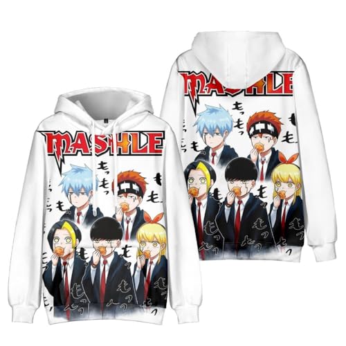 QJIRZB Mashle: Magic and Muscles Anime Hoodie Mash Burnedead/Lemon Irvine Kapuzen-Sweatshirt Langarm Hoodies Pullover Manga Geschenke (Typ 2, 110) von QJIRZB