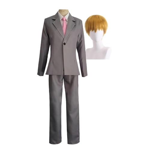 QJIRZB Mob Psycho 100 Cosplay Kostüm Reigen Arataka Anime Cosplay Outfit für Halloween Weihnachten Party (Reigen Arataka Cosplay+Perücke, M) von QJIRZB