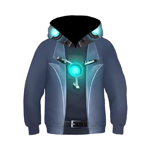 QJIRZB Toiletten-Kapuzenpullover für Kinder, Titan-Lautsprecher/Kameramann/Titan-TV-Mann-Spiel-Hoodie, langärmelig, Sweatshirt (blauer Kameraman, 116–128) von QJIRZB