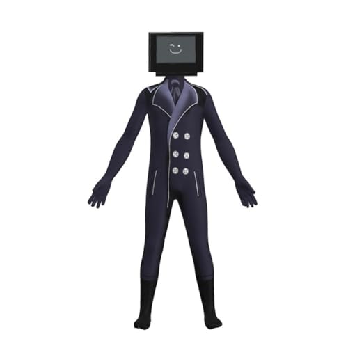 QJIRZB WC-Cosplay-Kostüm, Titan-Kameramann/Titan-Speakerman/Titan-TV-Mann/Kameramann Cosplay (WC, 150) von QJIRZB