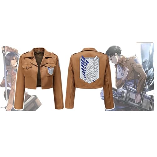 QKNTKF Anime-Cosplay-Jacke, Eren Jaeger, Mikasa, Levi, Cosplay, Umhang, Jacke, Pfadfinder-Legion, Freiheit, Cosplay-Kostüm, Kleidung, Uni, Braun, Größe M QKNTKF Anime-Cosplay-Jacke, Eren Jaeger, Mikasa, Levi, Cosplay, Umhang, Jacke, Pfadfinder-Legion, Freiheit, Cosplay-Kostüm, Kleidung, Uni, Braun, Größe M von QKNTKF
