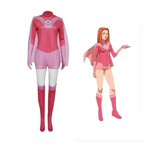 QKNTKF Anime Invincible Cosplay Kostüm Mark Grayson Cosplay Jumpsuit Omni-Man Kostüm Bodysuit Atom Eve Outfits Anime Rollenspiel Anzug Komplettes Set Kleidung (Atom Eve, Erwachsene,160) von QKNTKF