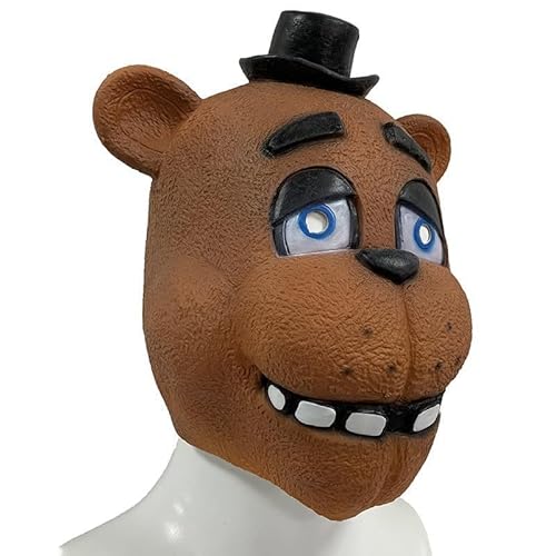 QKNTKF FNAF Cosplay Party Horror Masken Foxy Fazbear Chica Cosplay Maske Security Breach Gruselige FNAF Halloween Kostüme Cosplay Requisiten (F,Typ 3) von QKNTKF