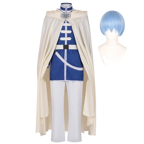 QKNTKF Frieren Cosplay Kostüm mit Perücke, Anime Frieren: Beyond Journey's End Komplettes Set Cosplay Outfits Anzug Fern Cosplay Uniform mit Zubehör für Fans (+ Perücke, S) von QKNTKF