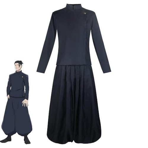 QKNTKF Geto Suguru Cosplay Kostüm - Anime JJK Cosplay Schülertage Geto Suguru Schuluniform Anzug Outfits Komplettes Set Rollenspiel für Halloween (Geto Suguru, XL) von QKNTKF