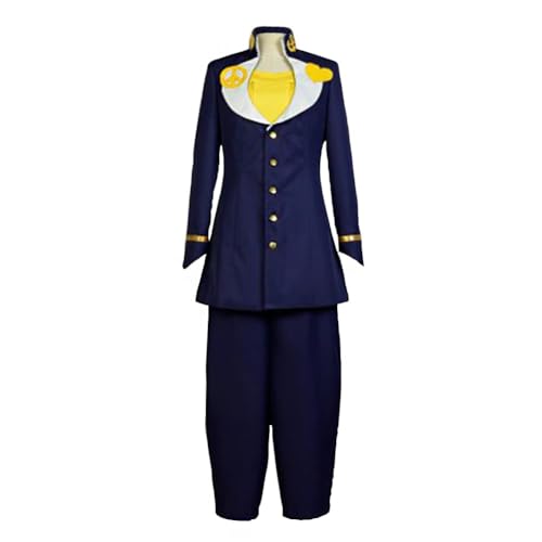 QKNTKF Higashikata Josuke/Enrico Pucci/Jotaro Cosplay Kostüm Anime Cosplay Outfits Anzüge Komplettes Set von Dress Up Uniform Halloween Karneval Party Verkleidung Zubehör (Higashikata Josuke, M) von QKNTKF