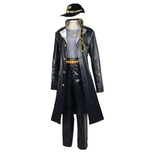 QKNTKF Higashikata Josuke/Enrico Pucci/Jotaro Cosplay Kostüm Anime Cosplay Outfits Anzüge Komplettes Set von Dress Up Uniform Halloween Karneval Party Verkleidung Zubehör (Kujo Jotaro, XXL) von QKNTKF
