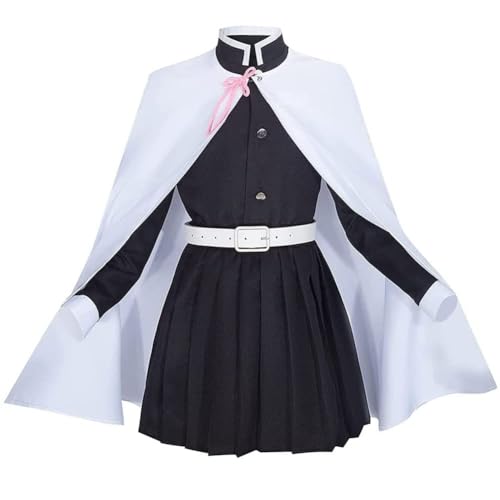 QKNTKF Tsuyuri Kanao Cosplay Kostüm Outfit Anime Cosplay Umhang Jacke Rolle Cosplay Komplettes Set von Verkleidung Kostüm für Halloween Karneval Party (Tsuyuri Kanao, M) von QKNTKF