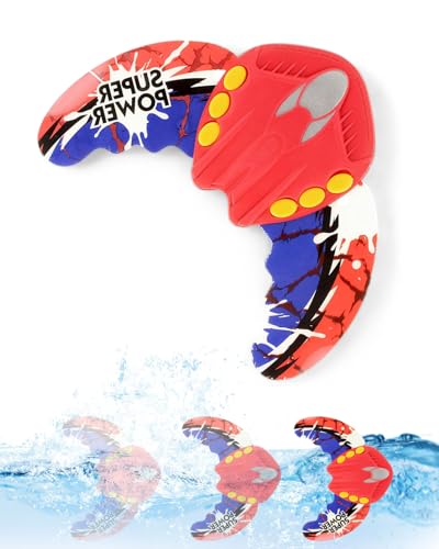 QLEUIFT Teufel Fisch Schwimmbad Spielzeug, Wasserspielzeug Kinder, Pool Spielzeug, Tauchringe für Kinder, Tauchspielzeug, Wasser Spielzeug für Swimmingpool, Unterwasser Glider (1 PCS Rot, Groß) von QLEUIFT