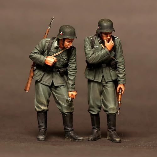 QLKFTRVNH 1/35 WWII Deutscher Soldat Resin ModellbausatzUnbemalter und unmontierter Soldat Resin Modellbausatz // I8G7O4 von QLKFTRVNH