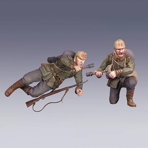 QLKFTRVNH 1/35 WWII German Soldier Resin Soldier Model Kit Unbemalt und unmontiert Figur Resin Model Kit (2-Personen) //U8w7Z7 von QLKFTRVNH