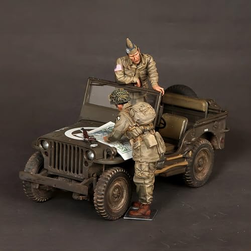 QLKFTRVNH 1/35 WWII US Soldier Resin Soldier Modellbausatz Unbemaltes und unmontiertes Resinmodell (2 Personen, kein Fahrzeug) //g7F8S1 von QLKFTRVNH