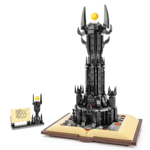 Moc Ideas Architecture Klemmbausteine Mit LED,Kompatibel Mit Lego Lord Film STEM The Magic Rings Dark Tower Bausteinen deko Geschenk für Erwachsene und Jungen ab 6-16+（969 pcs） von QLT QIAOLETONG