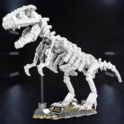 Jurassic Dinosaurier Luminous Baustein Spielzeug für Boy 8-14, Verwenden Sie Sonnenlicht/Lichter, um Energie zu speichern,Leuchten bei Kompatibel Mit Lego Dinosaurier(458PCS) von QLT QIAOLETONG