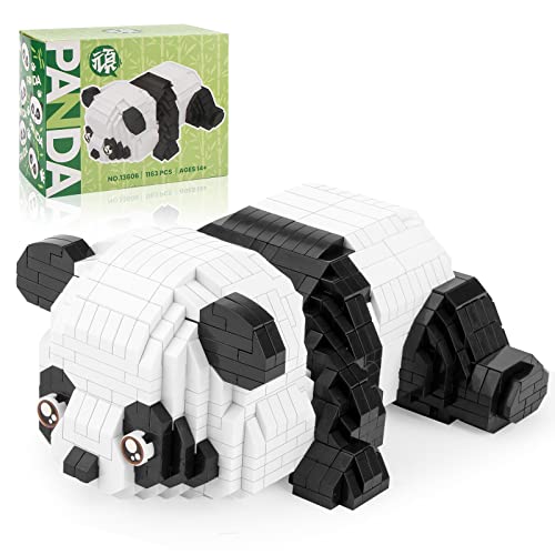 QLT Ideas Panda Klemmbausteine Bausteine，Nicht Kompatibel Mit Lego Tiere 1193 Stück Bauspielzeugsteine für Erwachsene，mädchen ab 12+Jahren. von QLT QIAOLETONG