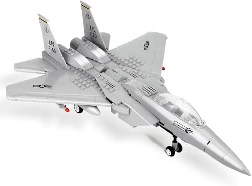QLT QIAOLETONG F15 Militär Flugzeug Klemmbausteine Bausteine,City Flugzeug Geschenke für Erwachsene ab 6-18 Jungen Jahren WW2 SetCollectors(270 Pcs) von QLT QIAOLETONG