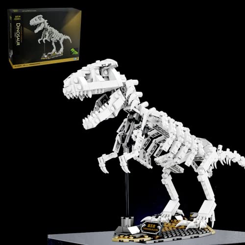 QLT QIAOLETONG Jurassic Dinosaurier Luminous Baustein Spielzeug für Kinder 8-14, Verwenden Sie Sonnenlicht/Lichter, um Energie zu speichern,Leuchten bei Nacht/dunklen Orten Dinosaurier（458PCS） von QLT QIAOLETONG