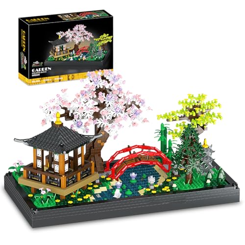 QLT QIAOLETONG Mikro Kirschblüten Bonsai Klemmbausteine Baustein, Nicht Kompatibel Mit Lego,kreative chinesische Gartenbausteine für Erwachsene, Geschenk für Heimdekoration und Bürokunst (2280 PCS) von QLT QIAOLETONG