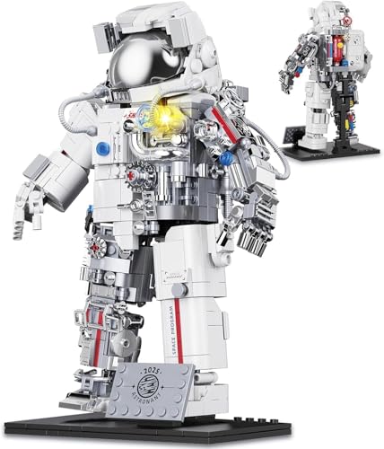QLT QIAOLETONG Space Astronauts Bausteine Spielzeug,Space Weltraum Klemmbausteine Geschenk Spielzeug geeignet für Erwachsene und Kinder ab 8+(900 PCS) von QLT QIAOLETONG