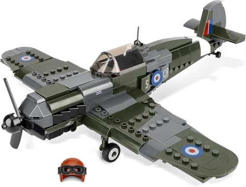 QLT QIAOLETONG WW2 Spitfire Kämpfer Flugzeug Klemmbausteine Bausteine,City Flugzeug Geschenke für Erwachsene ab 6-18 Jungen Jahren WW2 SetCollectors 290PCS von QLT QIAOLETONG