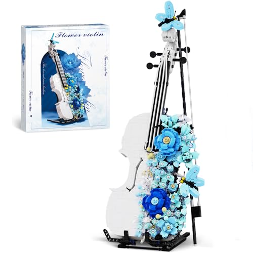 QLT Violine Blumen Klemmbausteine Baukasten,Pflanzen Ideas deko Leichtes Violinmodell,Geschenkideen/Instrumentendekor für Mädchen Erwachsene 8+ 1419PCS QLT Violine Blumen Klemmbausteine Baukasten,Pflanzen Ideas deko Leichtes Violinmodell,Geschenkideen/Instrumentendekor für Mädchen Erwachsene 8+ 1419PCS von QLT QIAOLETONG