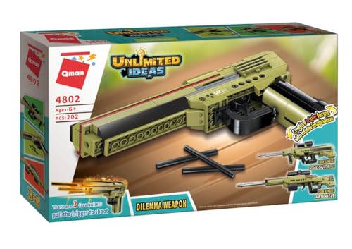 Qman 4802 Unlimited Ideas Waffe 3in1 Pistole, Gewehr Klemmbaustein-Set für Kinder ab 6 Jahre Qman 4802 Unlimited Ideas Waffe 3in1 Pistole, Gewehr Klemmbaustein-Set für Kinder ab 6 Jahre von QMAN