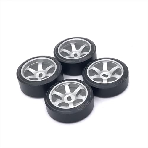 QMLQRGKF 25mm Drifträder kompatibel mit 1/28 Serie K969 K979 K989 K999 P929 P939 284131 IW04M IW02 RM02 RM03 DGAWD -Q und RC Cars(Silver) von QMLQRGKF