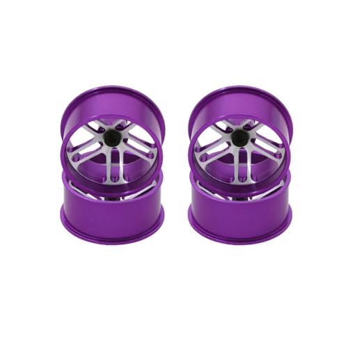 QMLQRGKF 4 Stück leichte farbige Aluminiumräder Kompatibel mit 4WD -kompatibel mit Modellen(Purple) von QMLQRGKF
