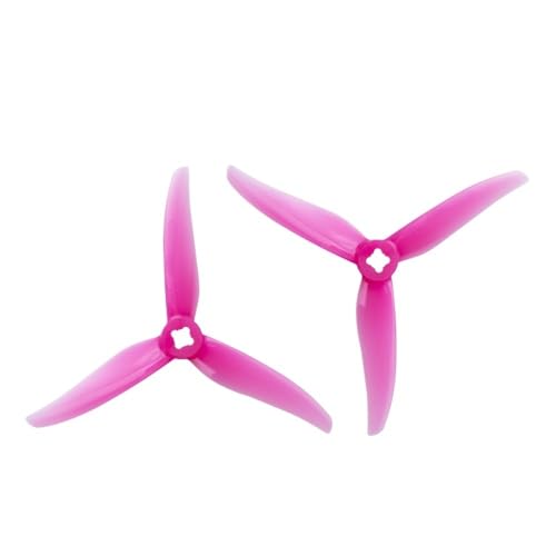 QMLQRGKF 4 Zoll 3-1. 5 mm CW CCW FPV-Requisiten kompatibel mit 4-Zoll-FPV-Rennsport-Drohnen(2PAIRS PINK) von QMLQRGKF