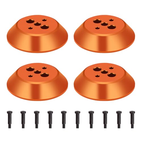 QMLQRGKF 4PCS Aluminium Motorabdeckung Beschützer, die mit verschiedenen Modellen kompatibel ist(ORANGE) von QMLQRGKF