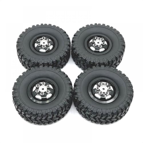 QMLQRGKF 4PCS MN 1/12 MN82 LC79 MN78 C14 C24 1/16 Naughty Dragon Fernbedienungssteuerungsauto -Zubehör Metall -Upgrade -Räder und -Reifen(Black) von QMLQRGKF