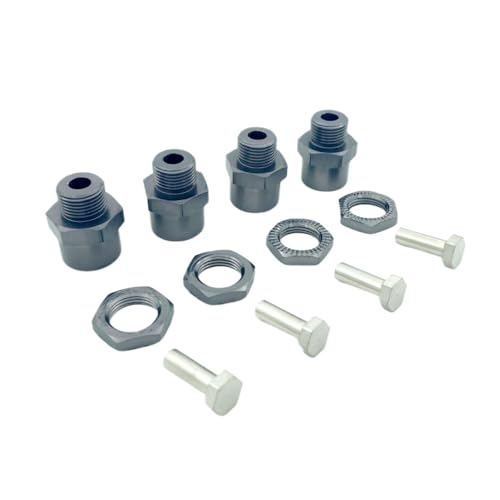 QMLQRGKF 4PCS Universal Hex -Adapter von 12 mm bis 17 mm Kompatibel mit die RC -Autobahn -Hub -Erweiterung und Reifenumwandlung(Dark Grey) von QMLQRGKF