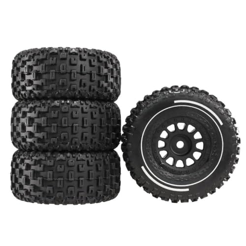 QMLQRGKF 4pcs 65mm Gummireifen 12mm kompatibel mit 1/14 Hyper Go RC -Autokuste -Teilen Zubehör(Black) von QMLQRGKF