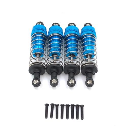 QMLQRGKF 4pcs Metall vorne & amp; hinterer universeller Stoßdämpfer Kompatibel mit 124019 144001 RC -Auto -Upgrade -Teile(Blue) von QMLQRGKF