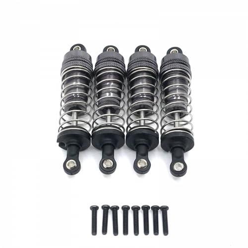 QMLQRGKF 4pcs Metall vorne & amp; hinterer universeller Stoßdämpfer Kompatibel mit 124019 144001 RC -Auto -Upgrade -Teile(Dark Grey) von QMLQRGKF
