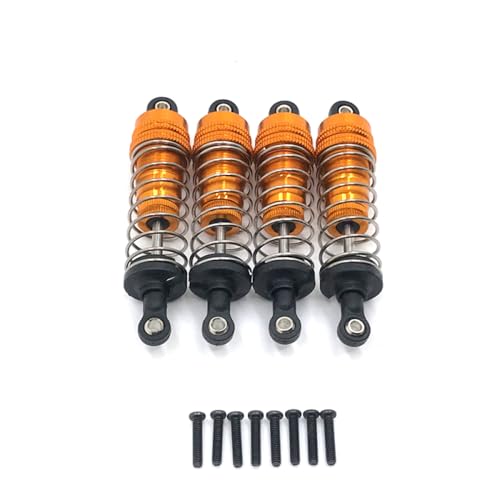QMLQRGKF 4pcs Metall vorne & amp; hinterer universeller Stoßdämpfer Kompatibel mit 124019 144001 RC -Auto -Upgrade -Teile(Yellow) von QMLQRGKF
