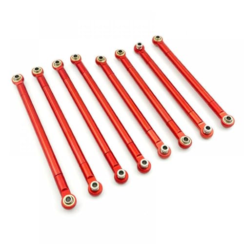 QMLQRGKF 8pcs Metall Pull -Stange -Bindungs ​​-Set kompatibel mit 1/12 RC -Autos wie MN86S MN86 MN86KS MN86K MN G500 Upgrade -Zubehör(Red) von QMLQRGKF