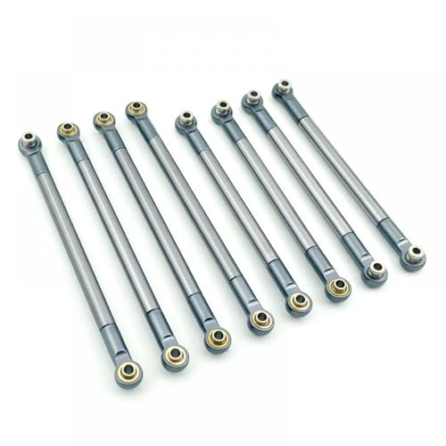 QMLQRGKF 8pcs Metall Pull -Stange -Bindungs ​​-Set kompatibel mit 1/12 RC -Autos wie MN86S MN86 MN86KS MN86K MN G500 Upgrade -Zubehör(Titanium) von QMLQRGKF